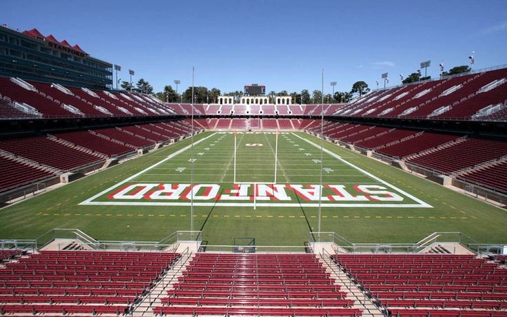 Photo of the Stanford stadium from the end zone.